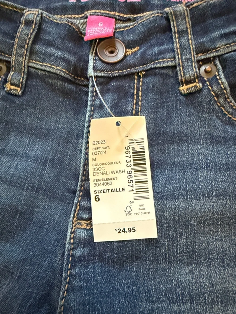 NWT The Children's Place Dark Blue Bootcut Jeans Girls size 6